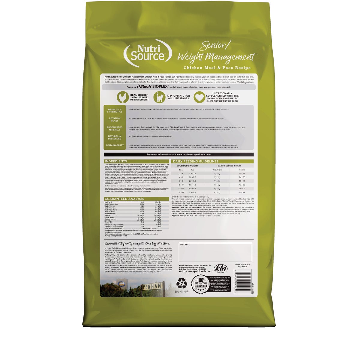 NutriSource 12 Lb. Chicken & Rice Dry Senior Cat Food Image 7