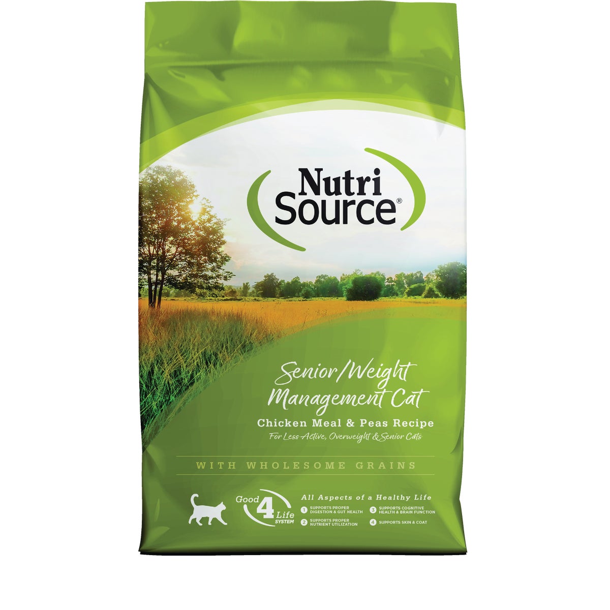 NutriSource 12 Lb. Chicken & Rice Dry Senior Cat Food
