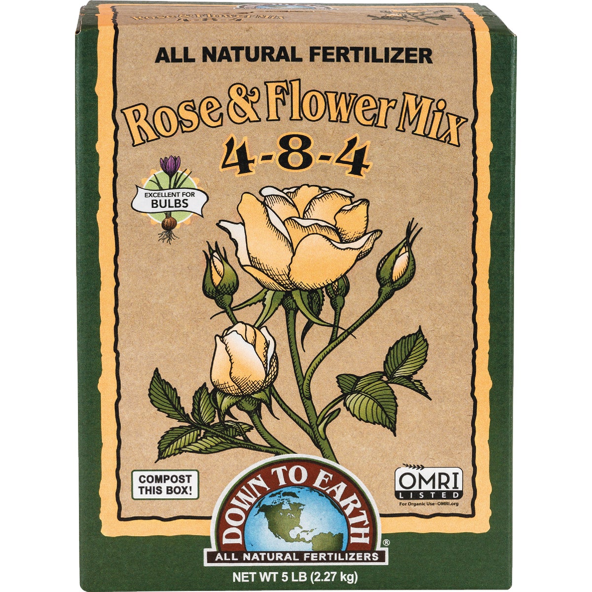 Down To Earth 5 Lb. 4-8-4 Rose & Flower Mix