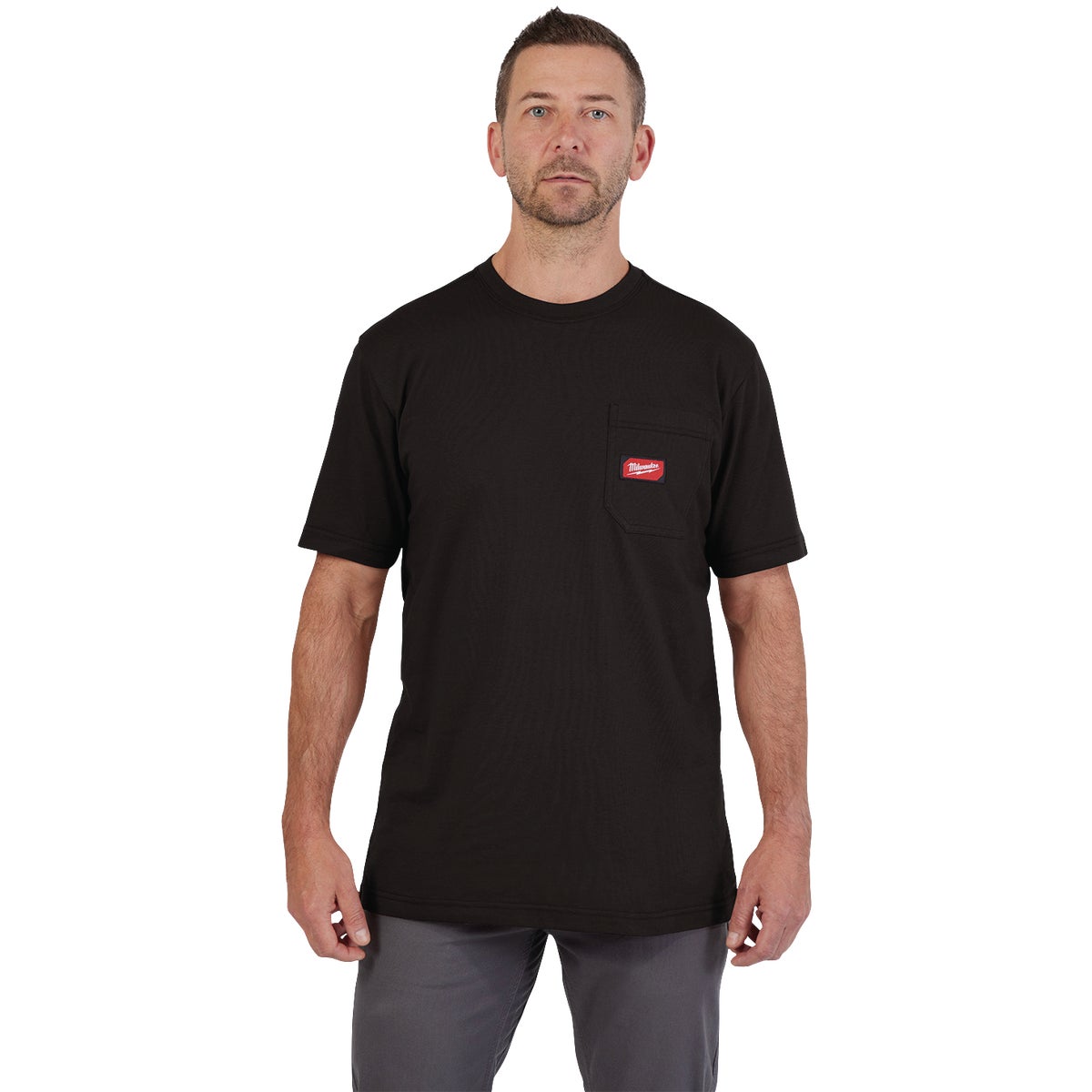 Milwaukee GridIron Large Black Short Sleeve Heavy-Duty Pocket T-Shirt Image 3