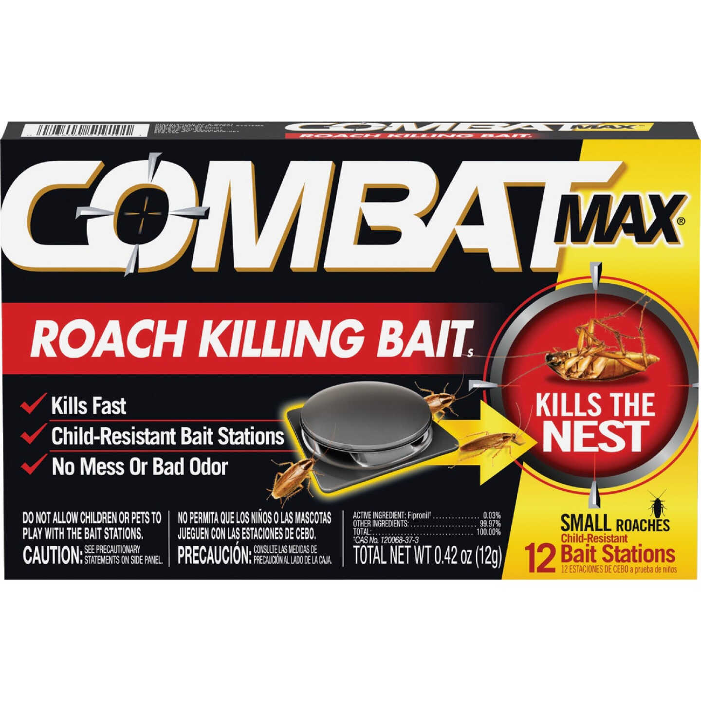 Combat Source Kill 0.42 Oz. Solid Small Roach Bait Station (12-Pack) Image 1