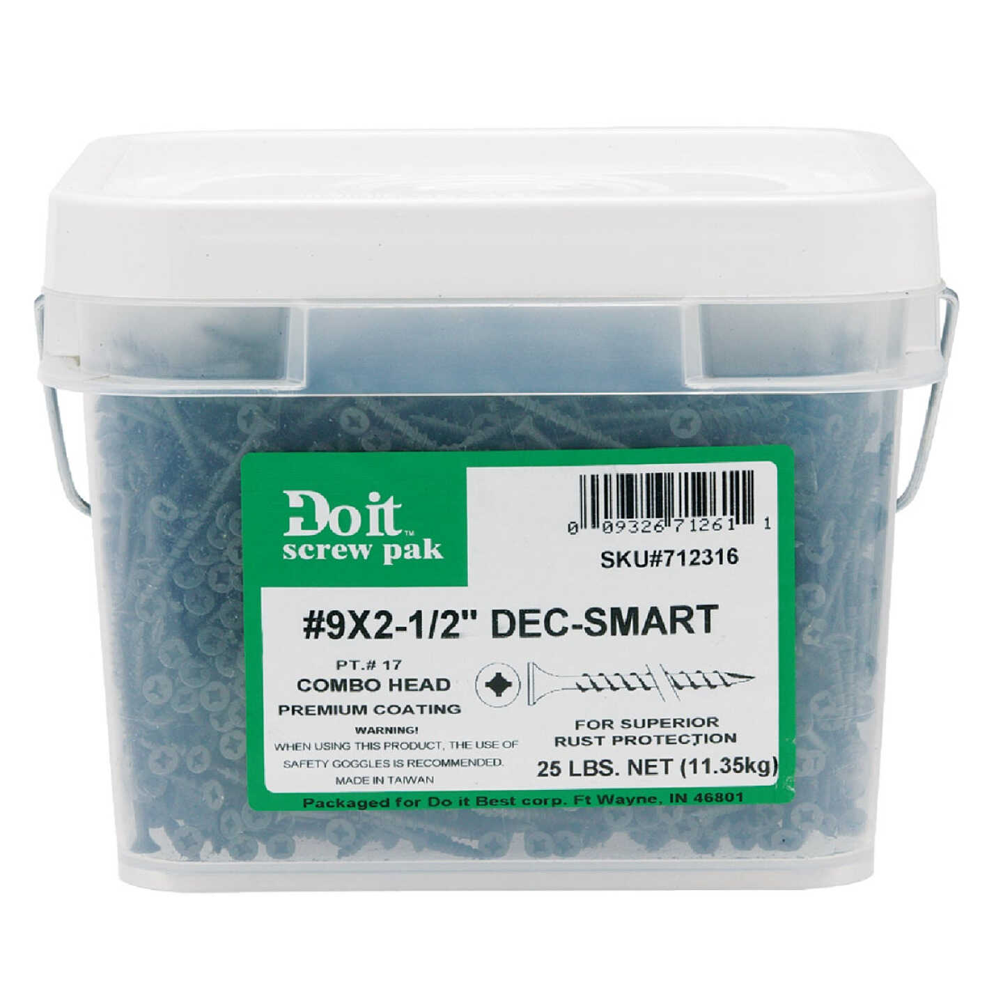 Grip-Rite #9 x 2-1/2 In. Premium-Coated Combo Drive Wood Exterior Screw (25 Lb.) Image 2