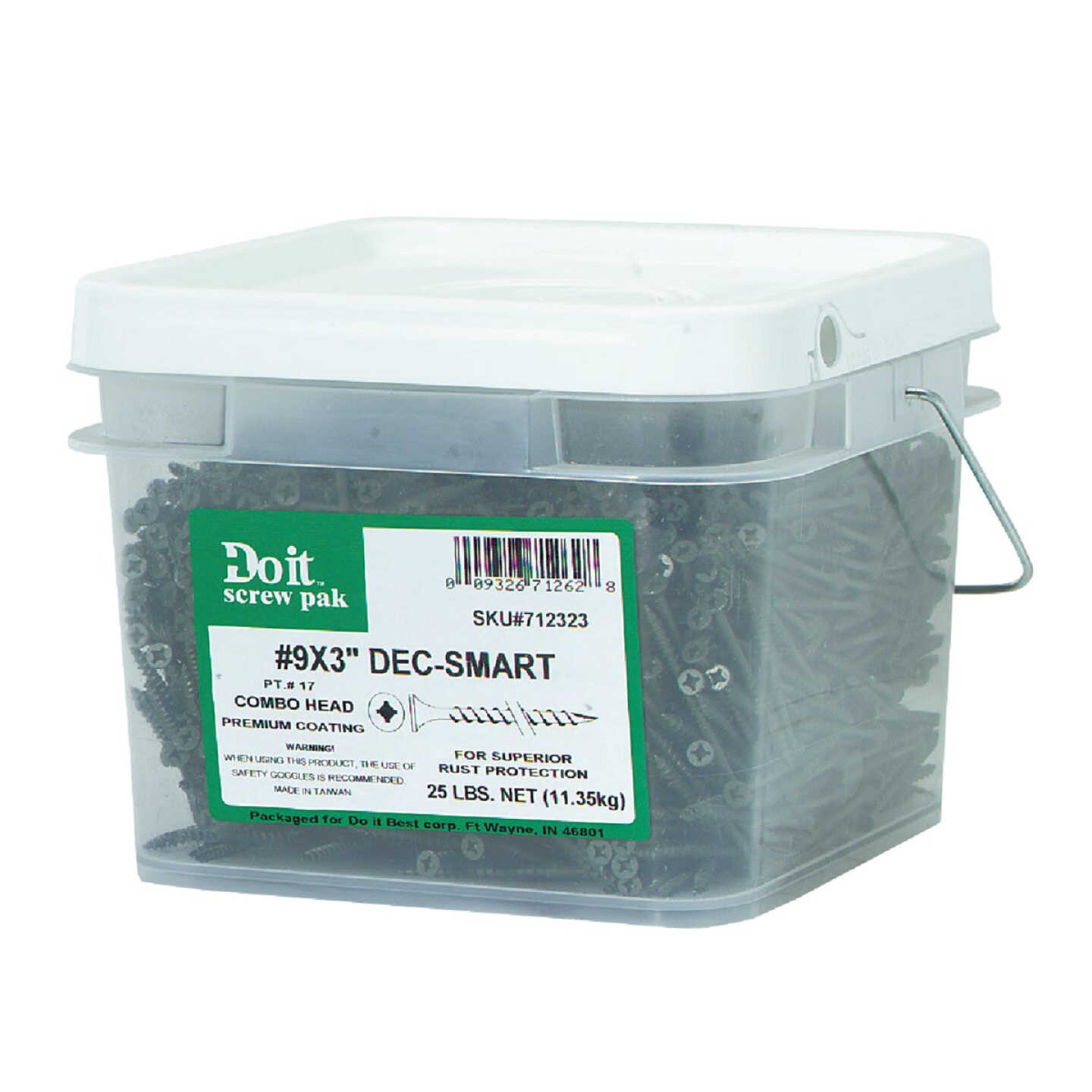 Do it Best #9 x 3 In. Premium-Coated Combo Drive Wood Exterior Screw (25 Lb.) Image 2