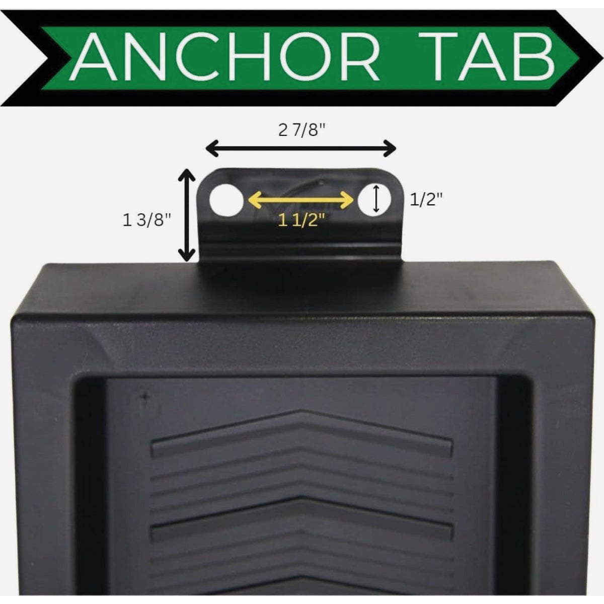 Master Mark 11 In. W. x 2.25 In. H. x 24 In. L. Black Chevron Splash Block Image 5