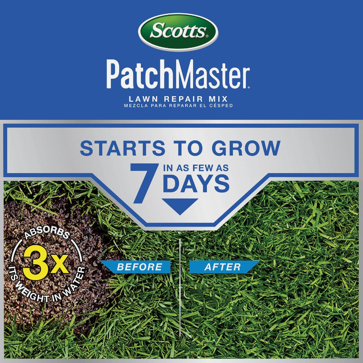 Scotts PatchMaster 4.75 Lb. 115 Sq. Ft. Lawn Repair Mix Sun and Shade Mix Mulch, Seed and Fertilizer Combination Image 2