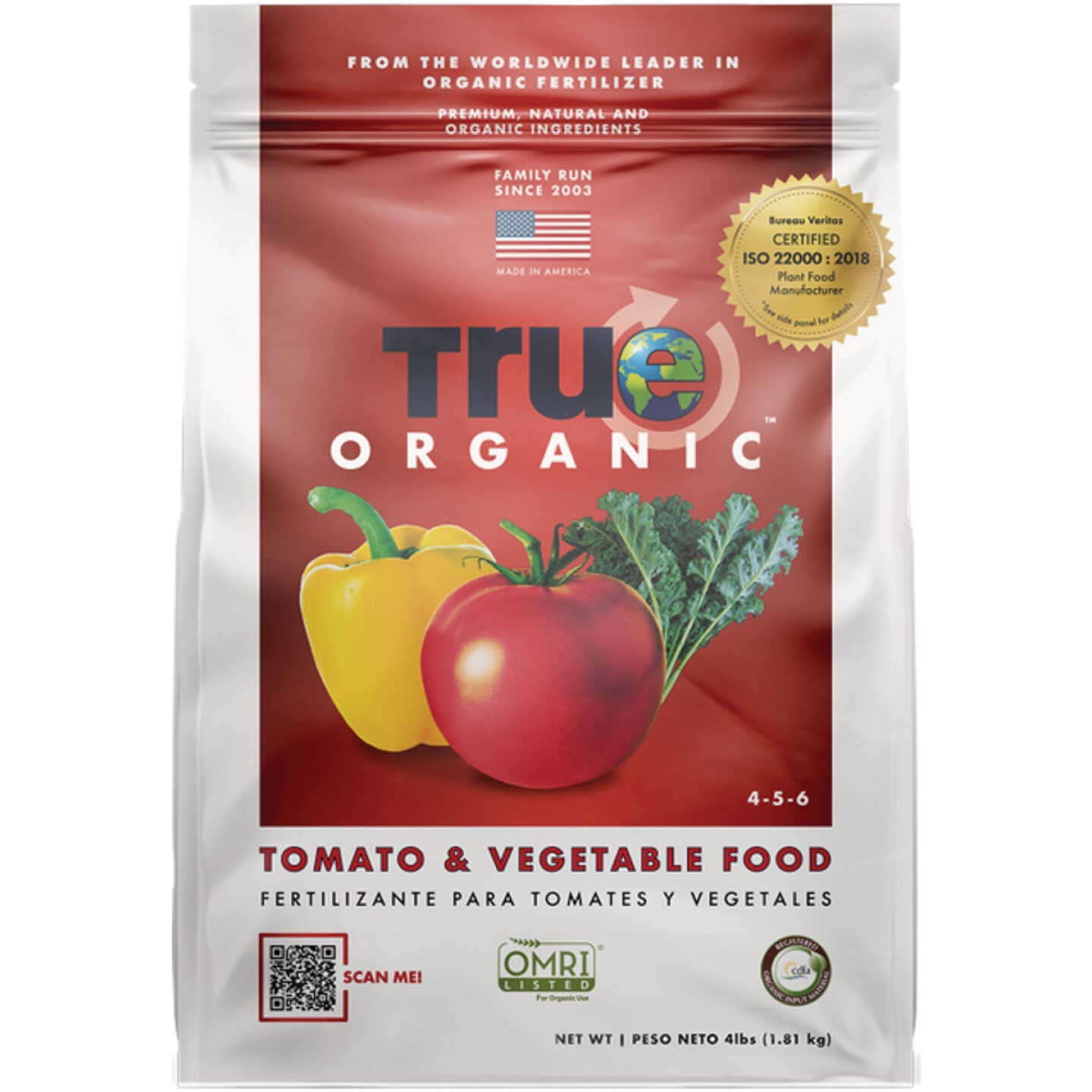 True Organic 4 Lb. 4-5-6 Tomato & Vegetable Dry Plant Food Image 1