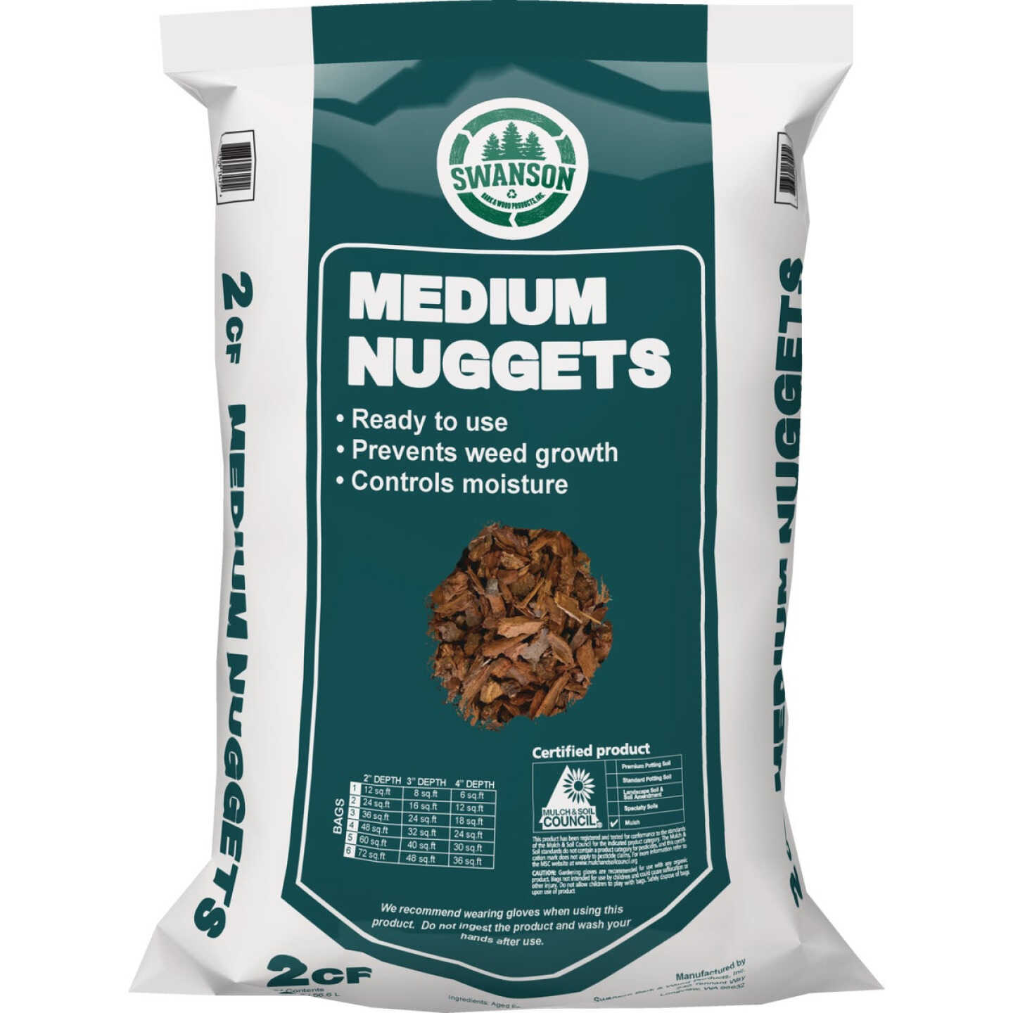 NuLife 2 Cu. Ft. Medium Bark Nuggets Image 1