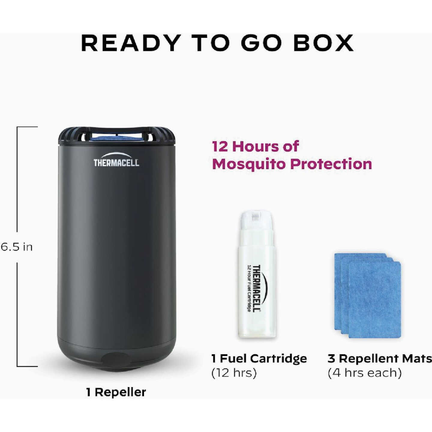 Thermacell Patio Shield 12 Hr. Graphite Black Mosquito Repeller Image 2