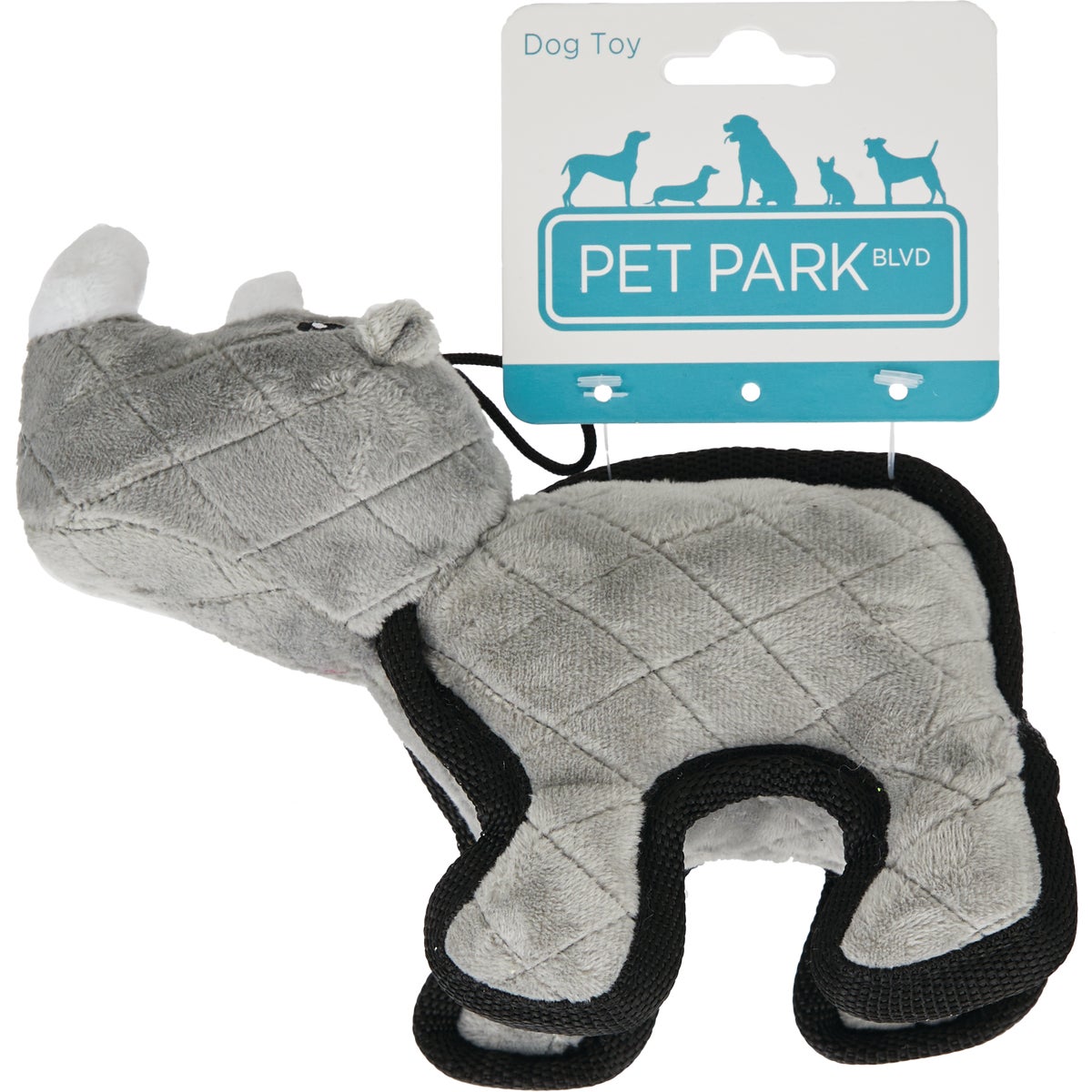 Boss Pet Pet Park Blvd Tuffimals Small Rhino Dog Toy Image 2
