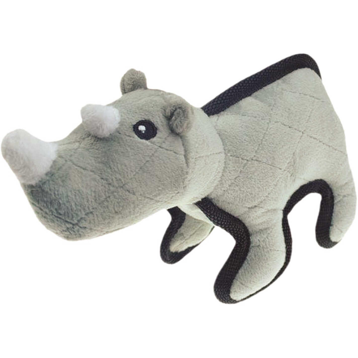 Boss Pet Pet Park Blvd Tuffimals Small Rhino Dog Toy Image 1