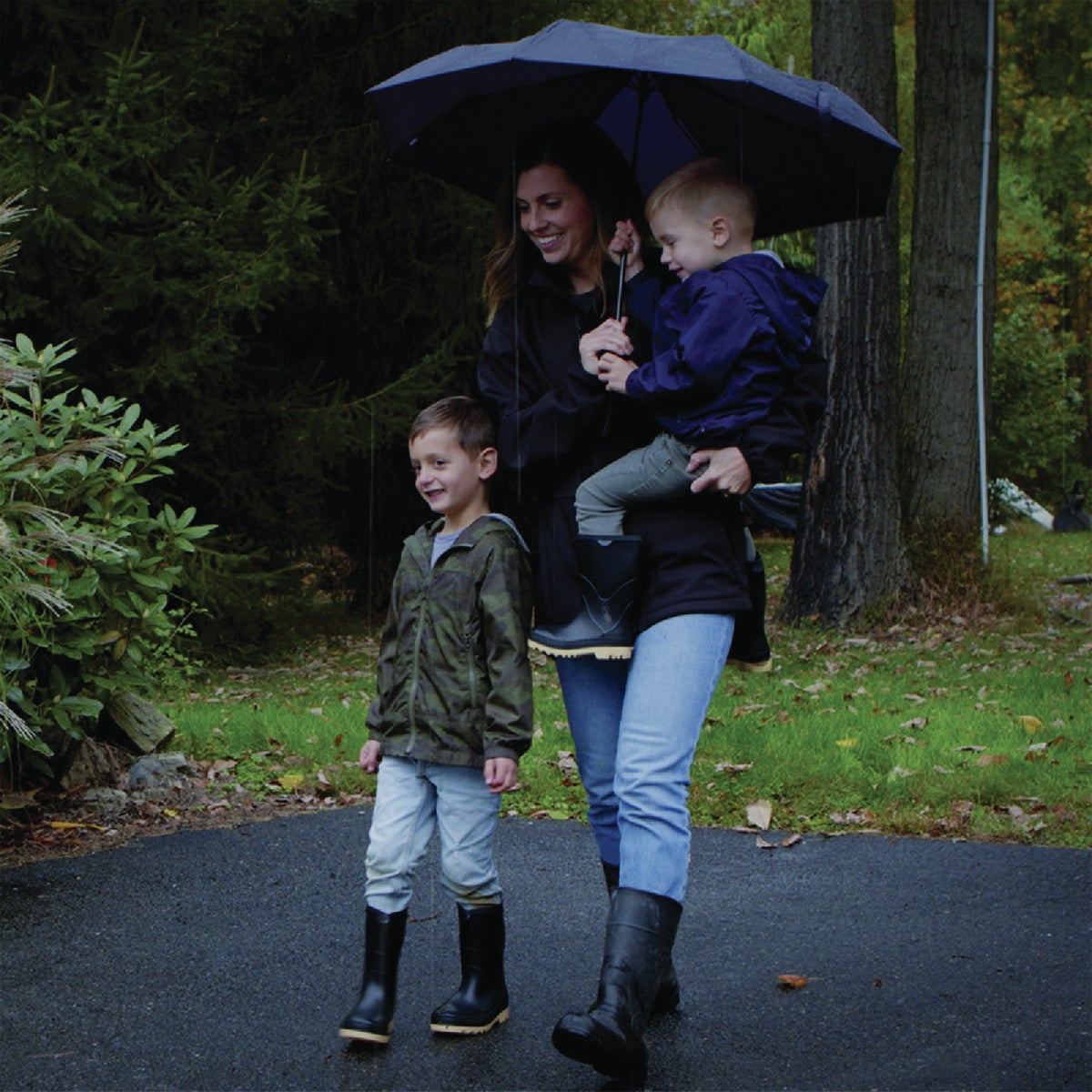 Tingley StormTracks Kids Size 1 Black Rain Boots Image 2