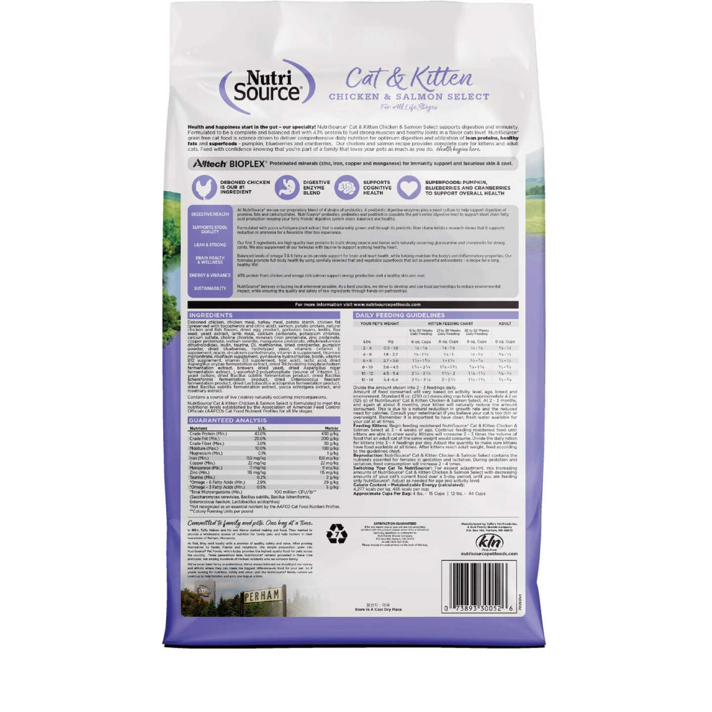 NutriSource 12 Lb. Chicken & Salmon Grain Free Dry Cat & Kitten Food Image 7