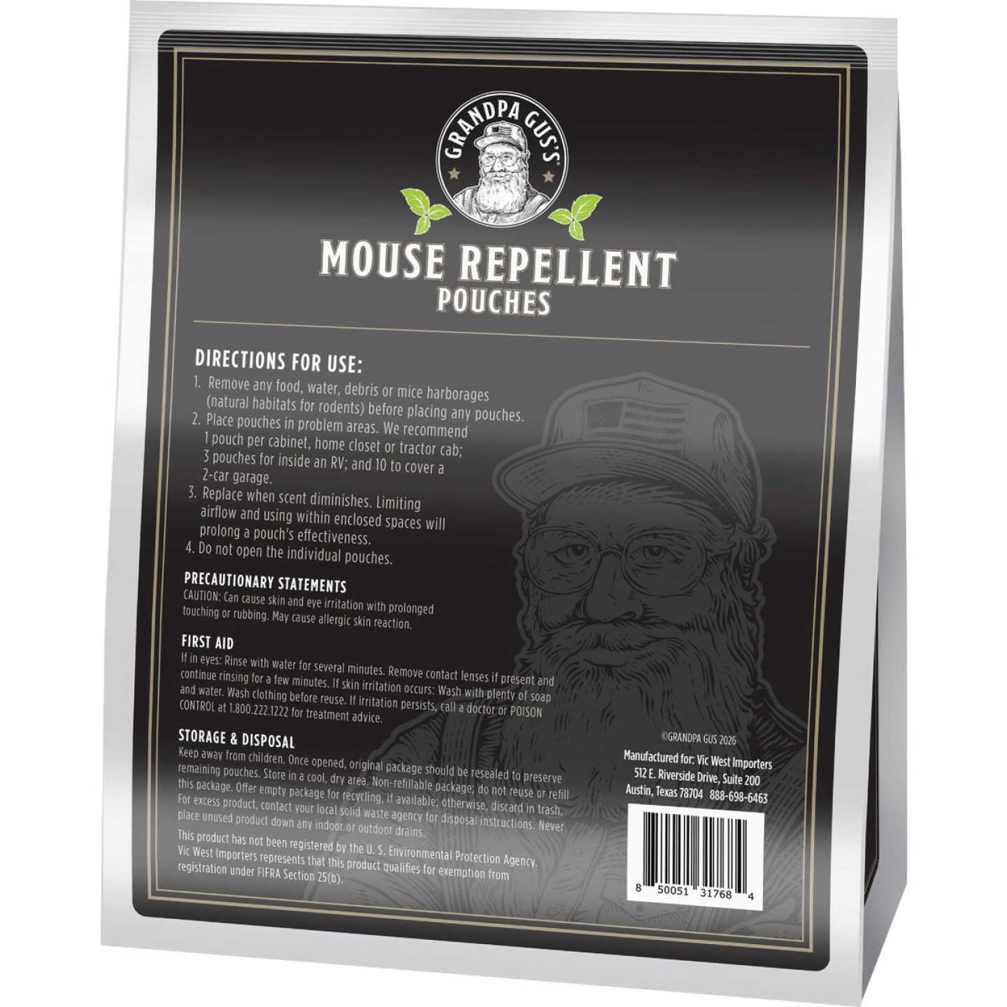 Grandpa Gus's Granular All Natural Mouse Repellent Pouch (12-Pack) Image 2