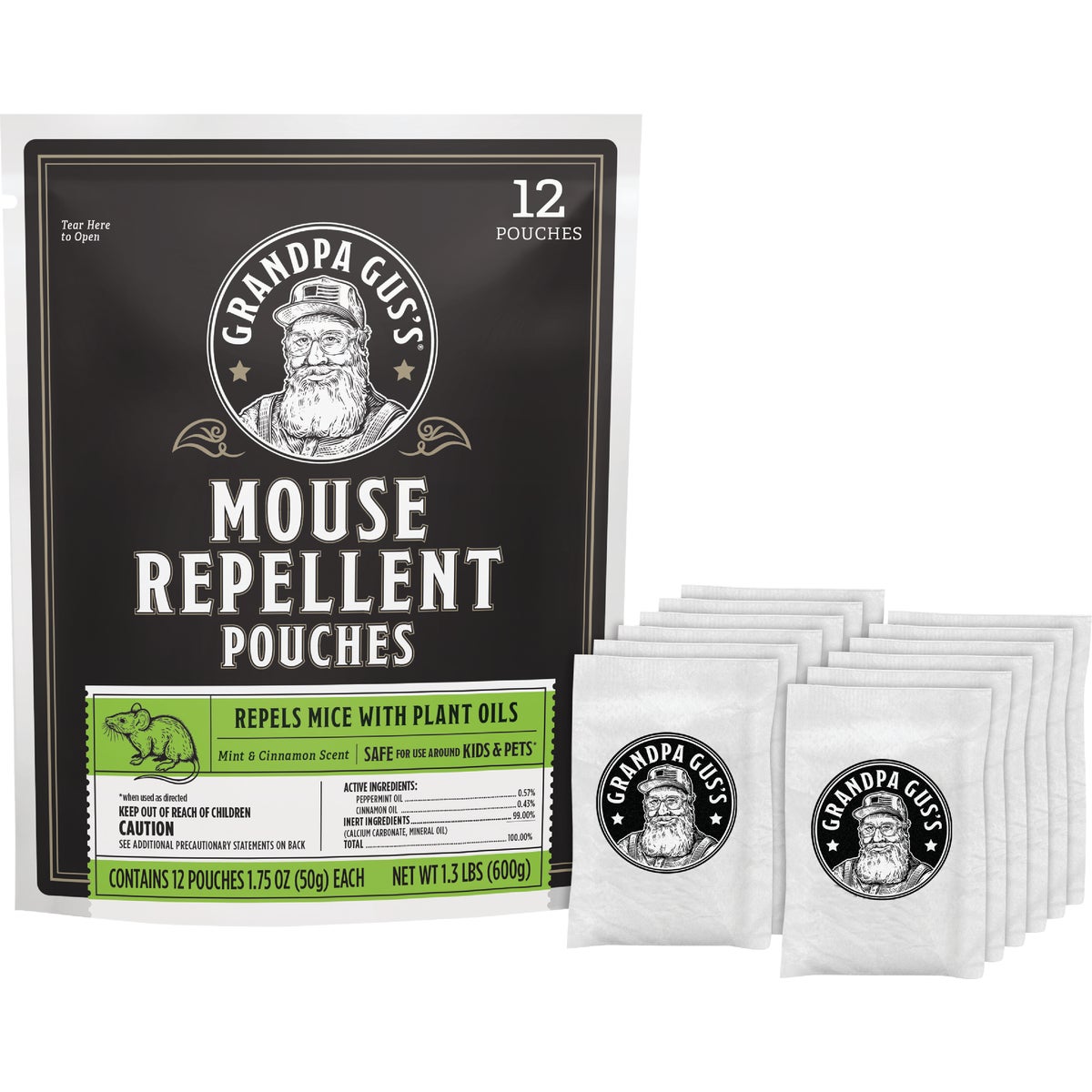 Grandpa Gus's Granular All Natural Mouse Repellent Pouch (12-Pack)