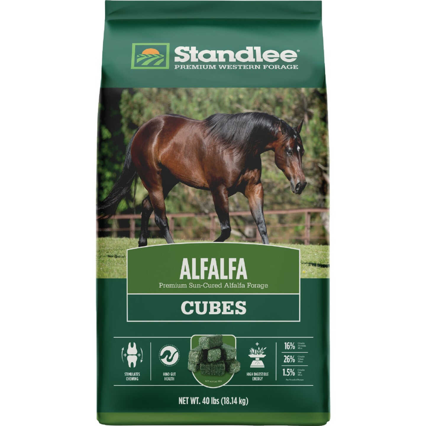 Standlee Premium Western Forage 40 Lb. Premium Alfalfa Cubes Image 1