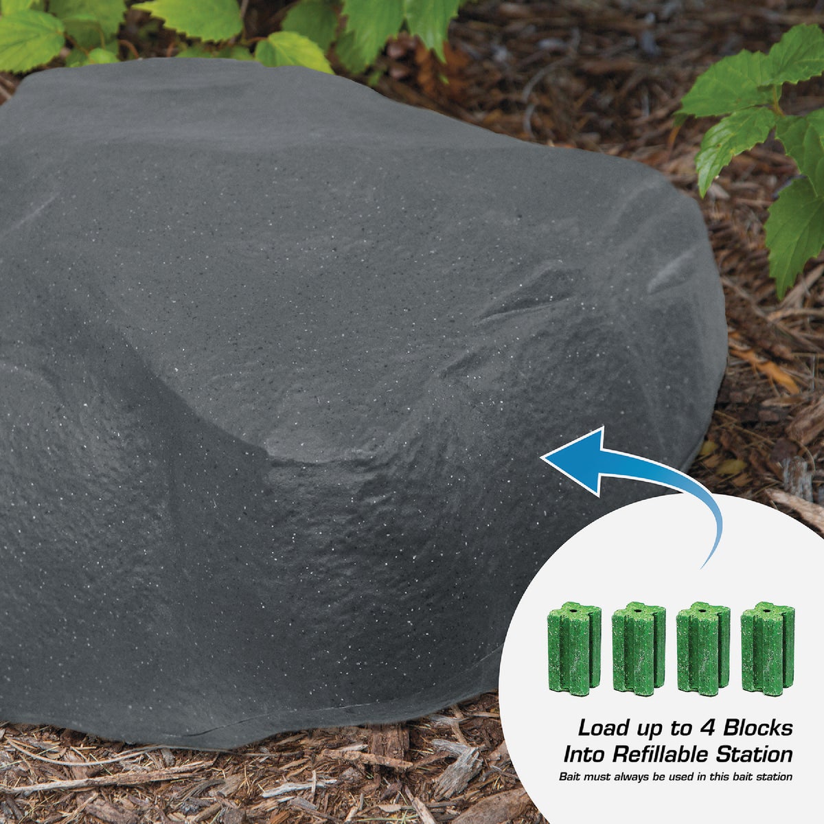 TOMCAT Refillable Rockspace Bait Station with 15 Block Baits & 1 Station Image 7