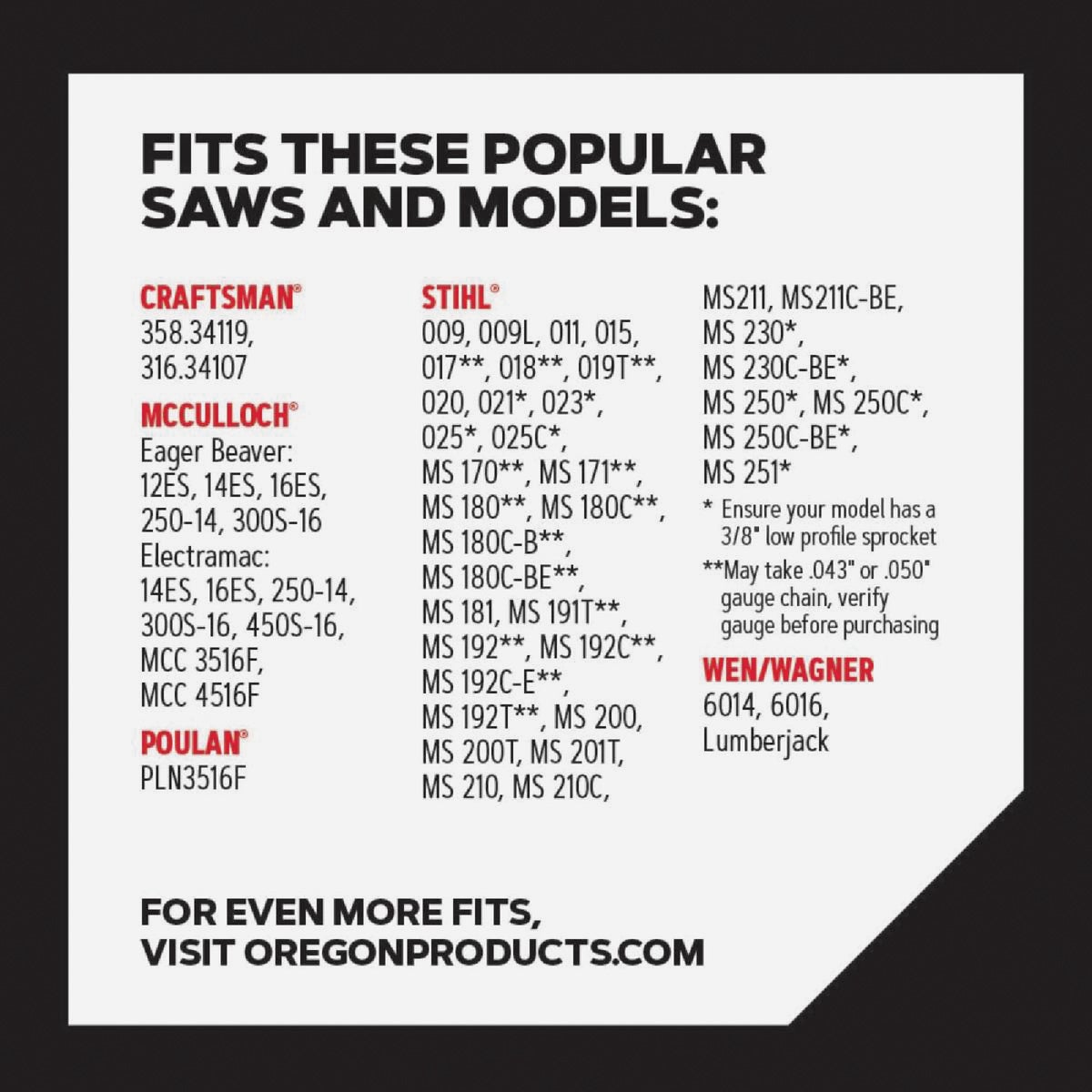 Oregon S55 AdvanceCut Chainsaw Chain for 16-Inch Bar -55 Drive Links  fits McCulloch, Stihl, Wagner and more Image 6