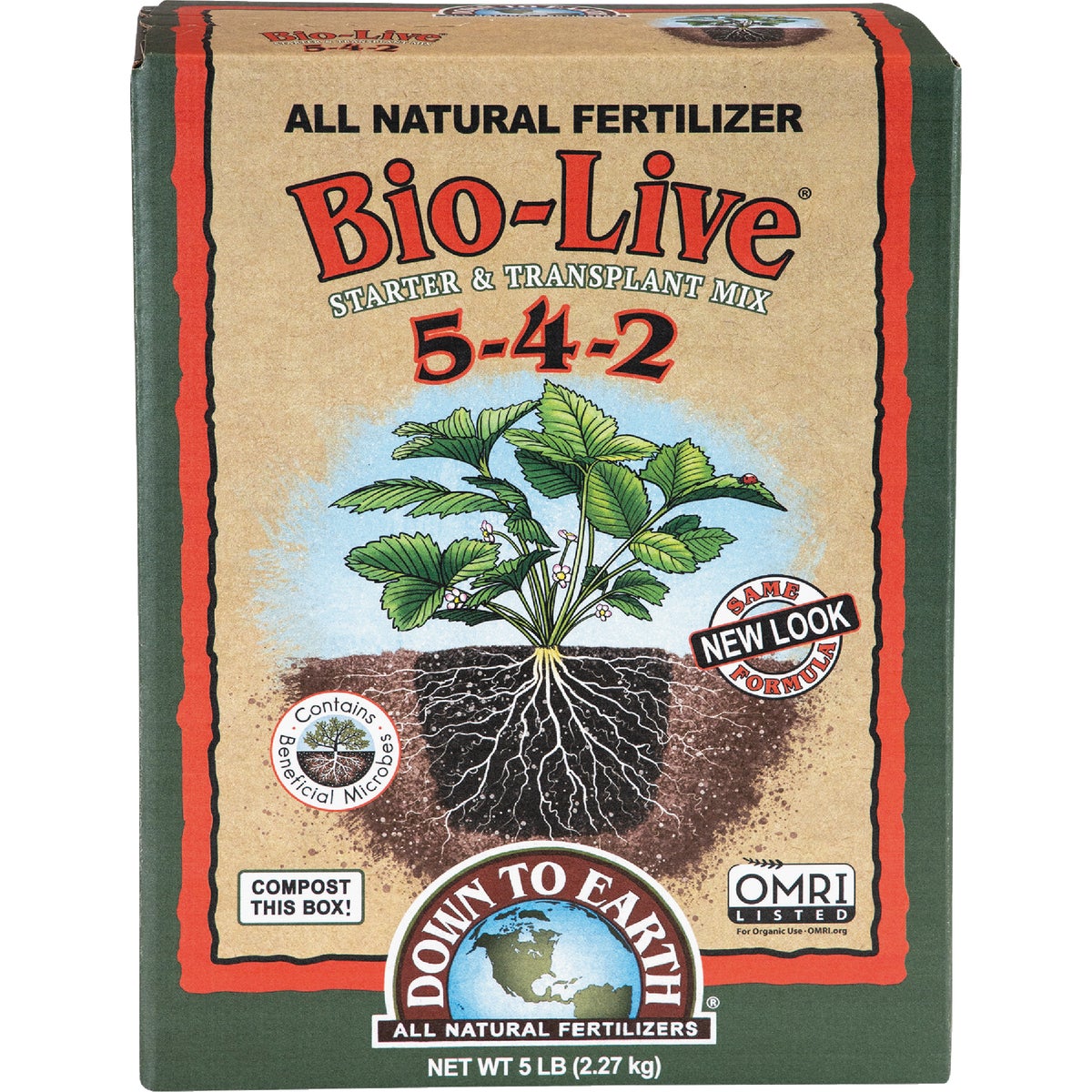 Down To Earth 5 Lb. Bio Live 5-4-2 Organic Fertilizer Mix