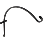 Panacea 16 In. Black Powder-Coated Curved Wrought Iron Hanging Plant Bracket Image 1