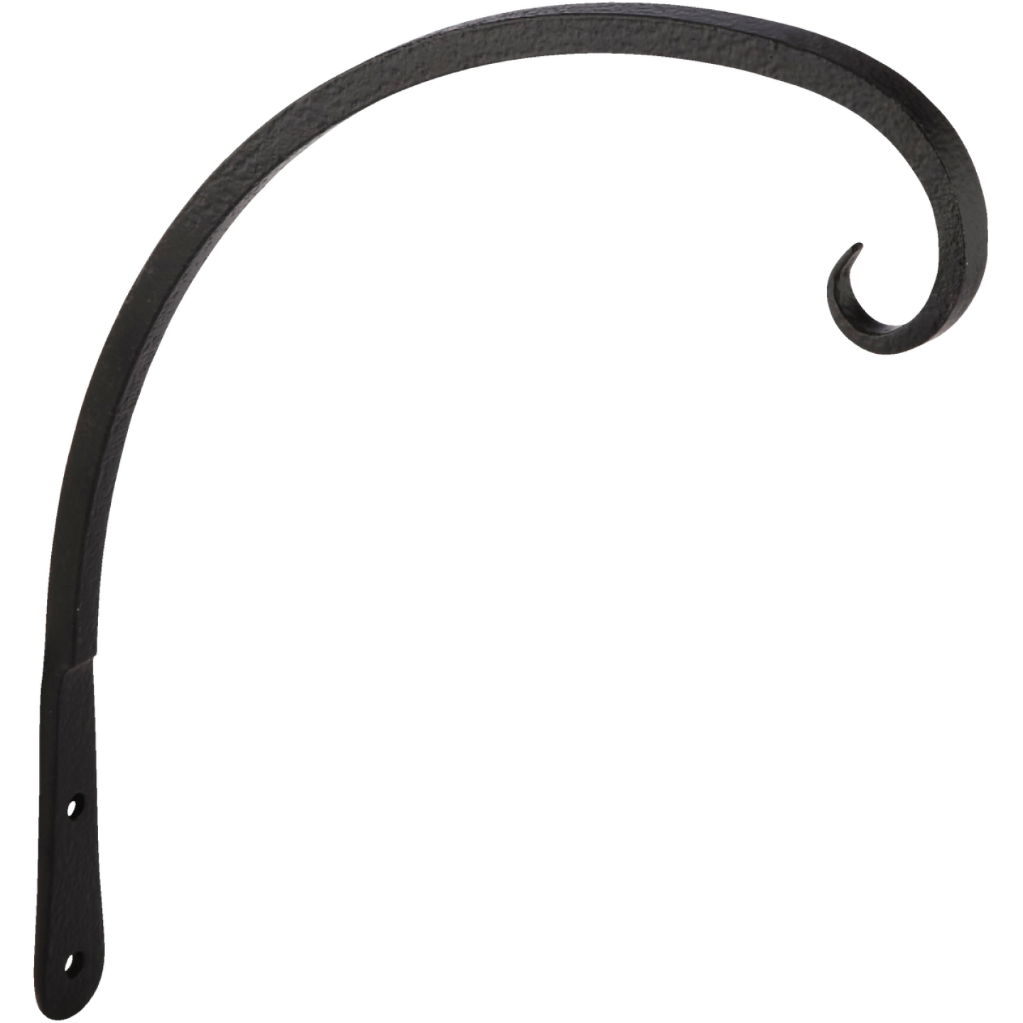 Panacea 8 In. Black Powder-Coated Curved Wrought Iron Hanging Plant Bracket Image 1