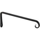 Panacea 10 In. Black Powder-Coated Straight Wrought Iron Hanging Plant Bracket Image 1