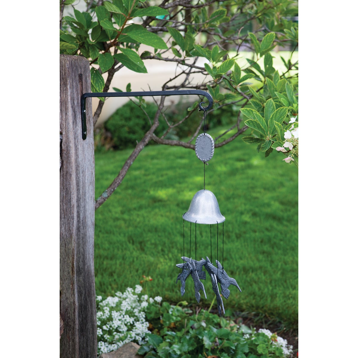 Panacea 10 In. Black Powder-Coated Straight Wrought Iron Hanging Plant Bracket Image 2
