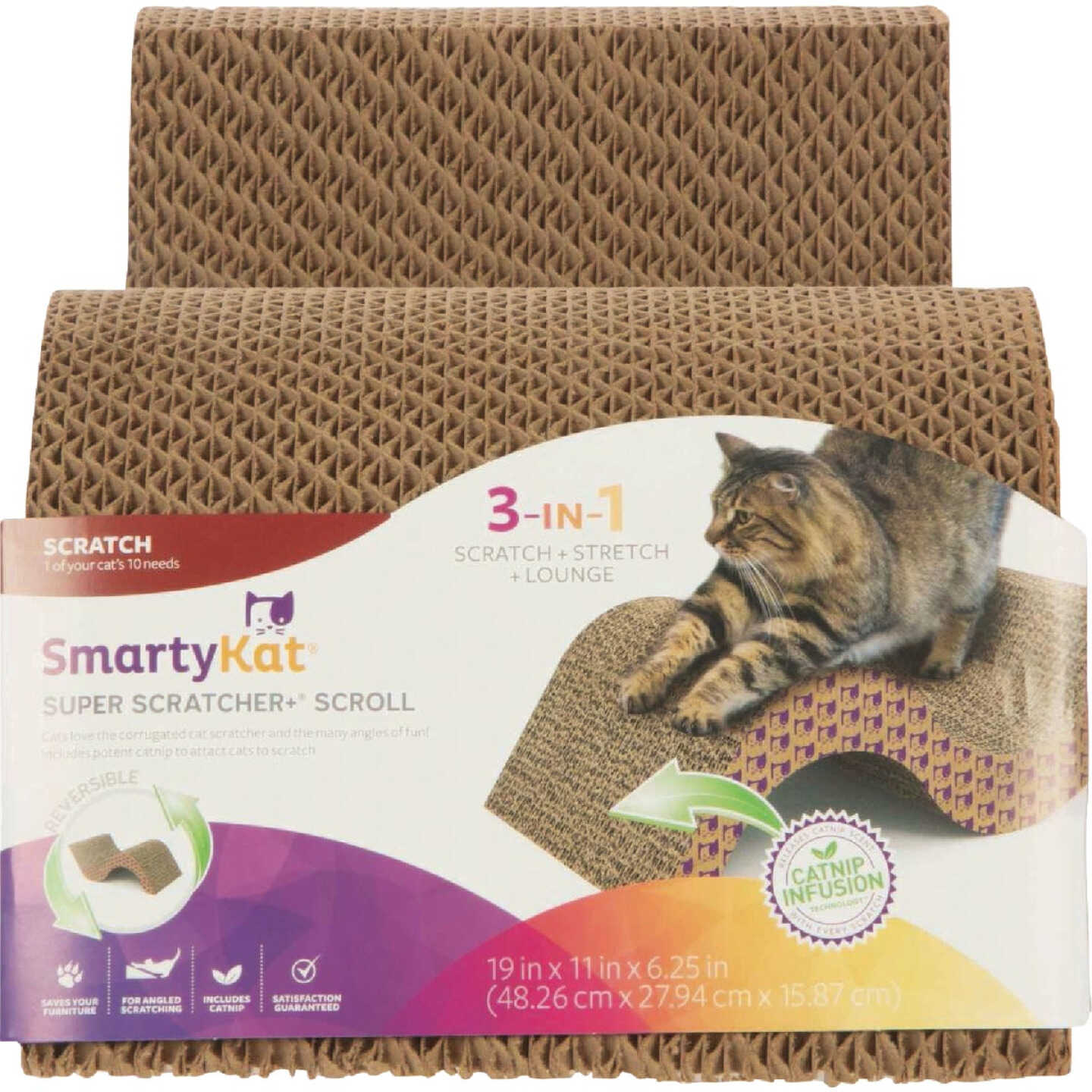 SmartyKat Super Scratcher+ Scroll Cat Scratcher Image 1