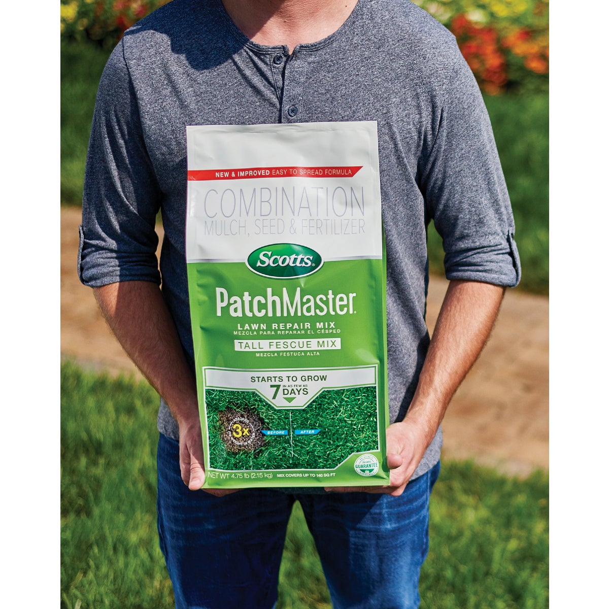 Scotts PatchMaster 4.75 Lb. 115 Sq. Ft. Lawn Repair Mix & Tall Fescue Mix Mulch, Seed and Fertilizer Combination Image 5