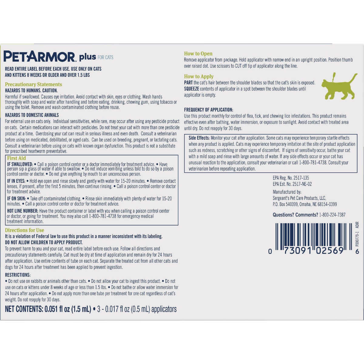 PetArmor Plus For Cats Flea & Tick Topical Treatment (3-Pack) Image 6