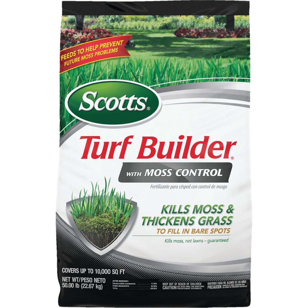 Scotts Turf Builder Triple Action 8000 Sq. Ft. 40 Lb. Moss Control & Lawn Fertilizer Image 1