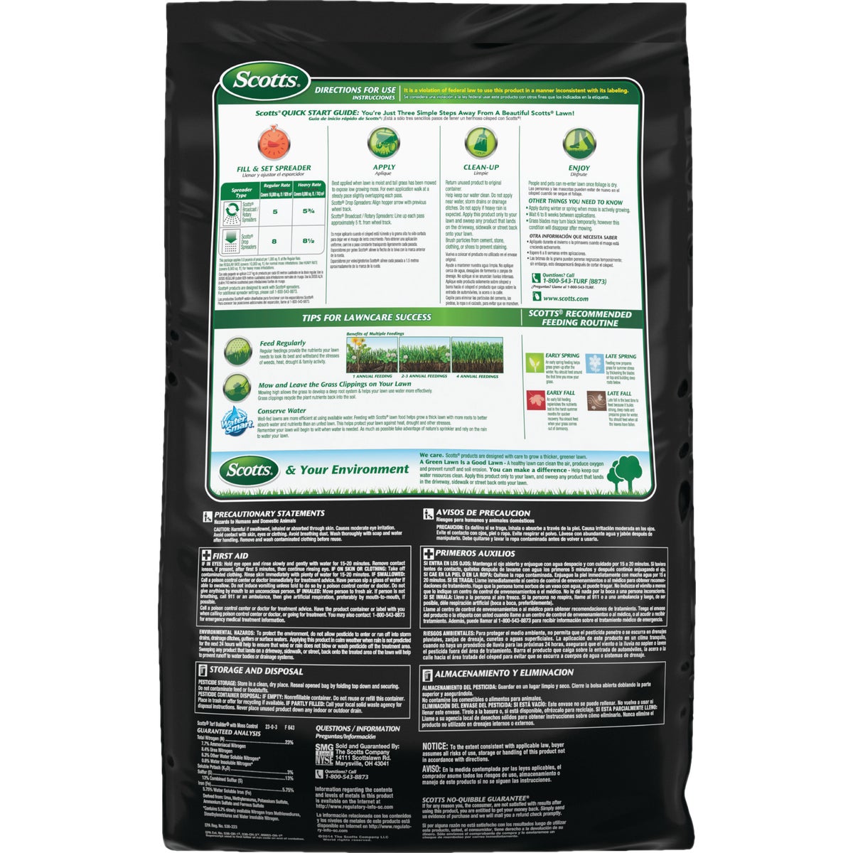 Scotts Turf Builder Triple Action 8000 Sq. Ft. 40 Lb. Moss Control & Lawn Fertilizer Image 2