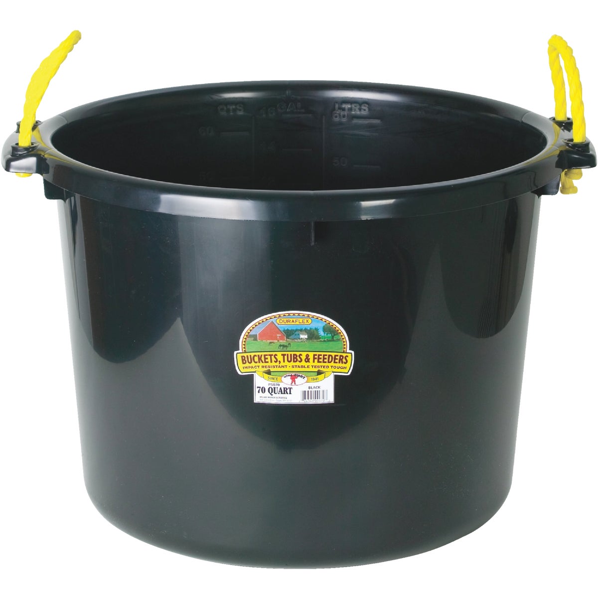 Tuff Stuff 70 Qt. Black Muck Bucket