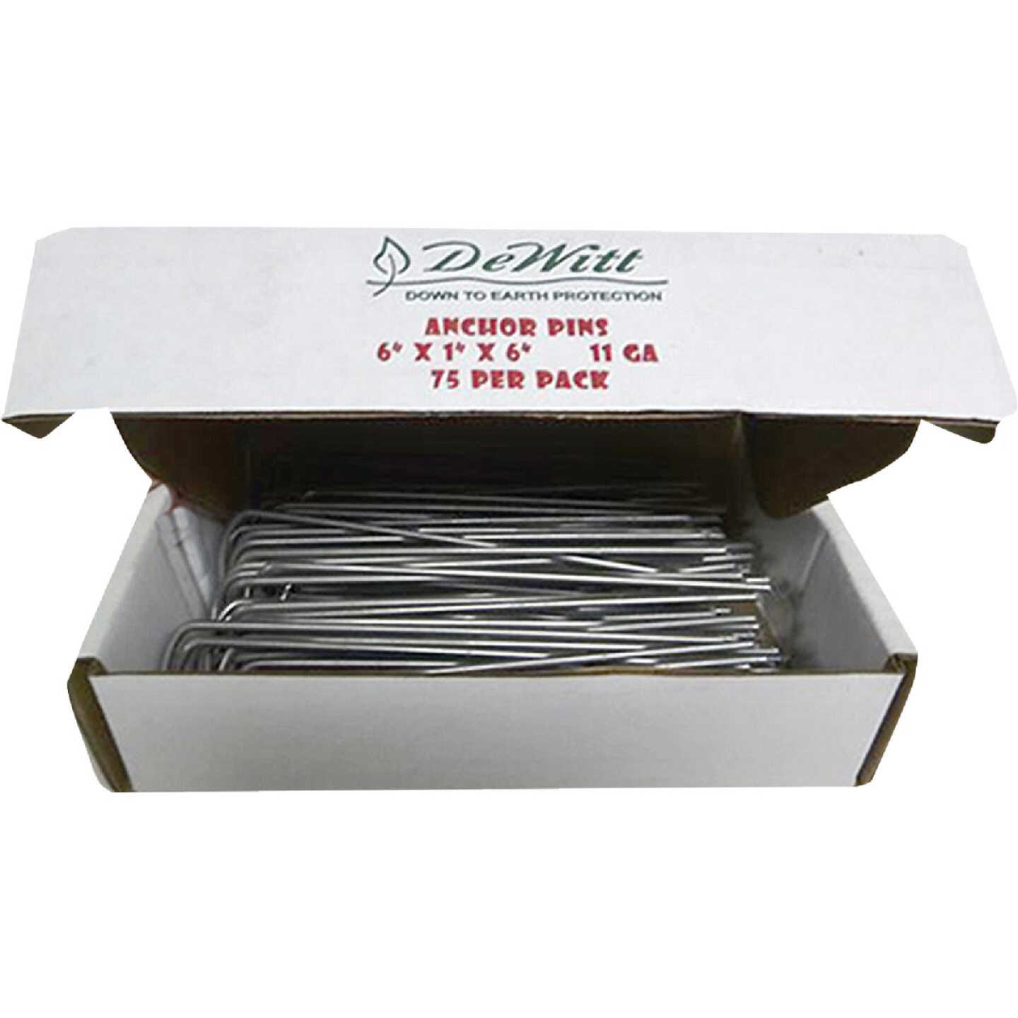 DeWitt 6 In. L. x 1 In. W. 11 Ga. Steel Landscape Anchor Pins (75-Pack) Image 1