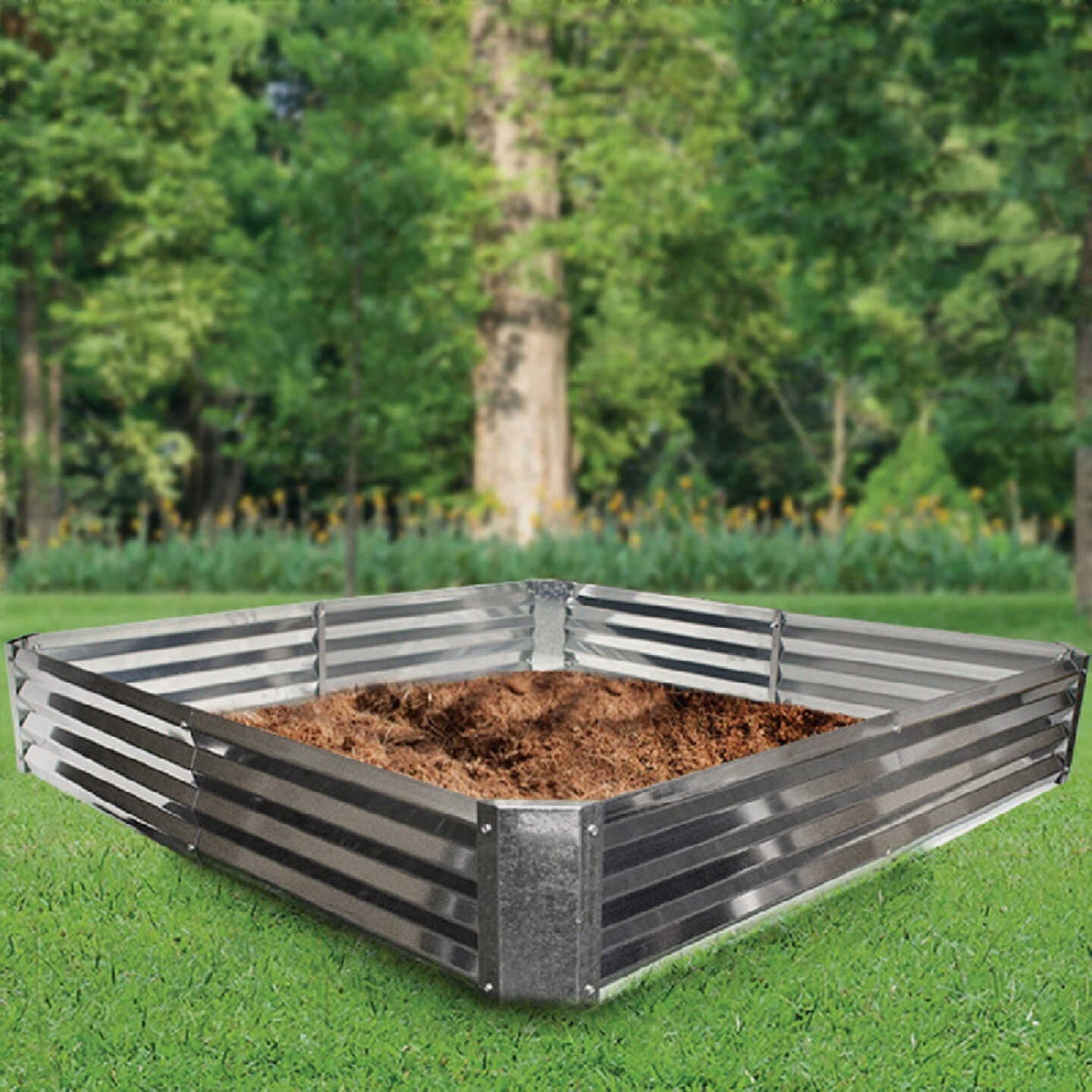 Dalen 4 Ft. x 4 Ft. Galvanized Steel Rustic Raised Bed Garden Image 3