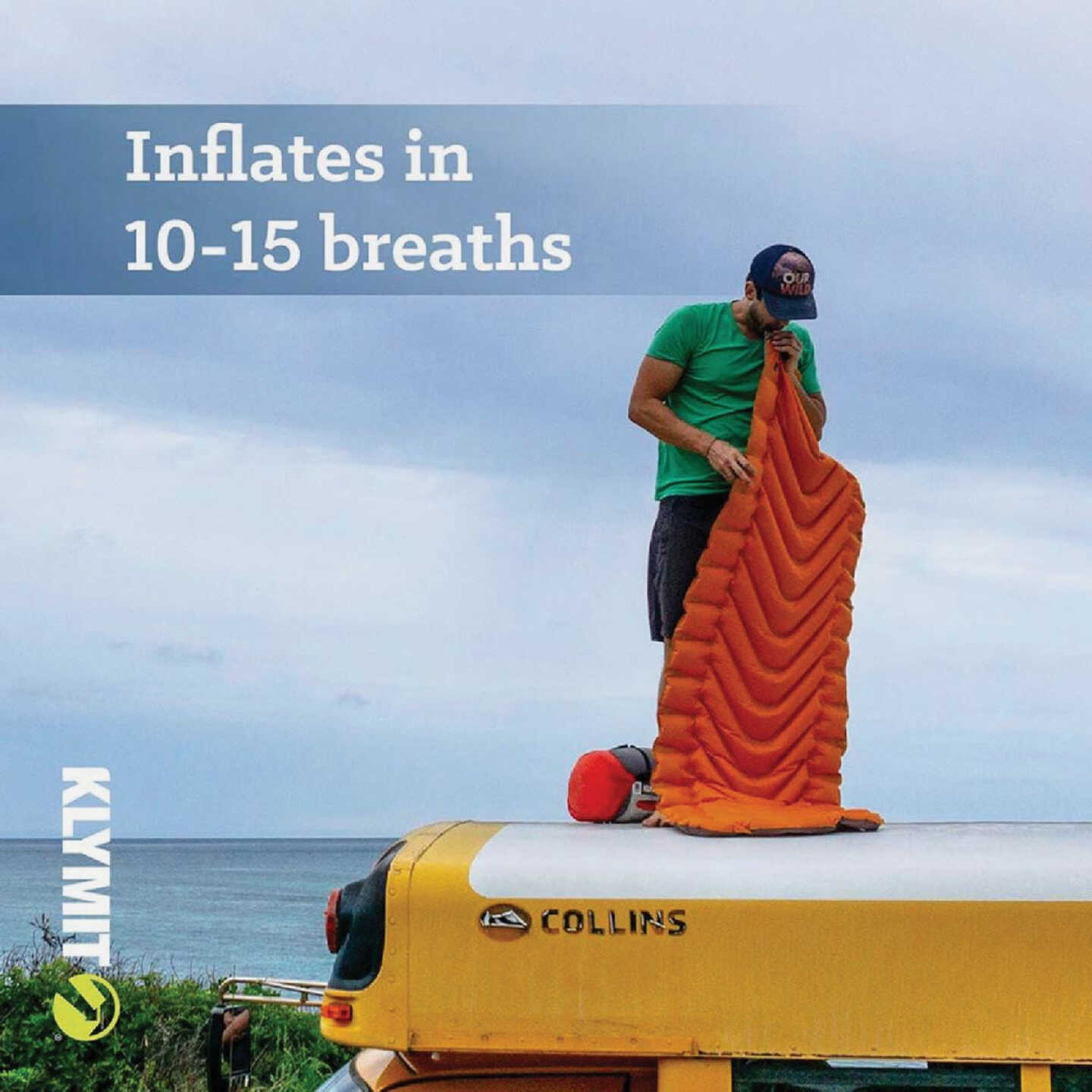 Klymit Insulated Static V Orange Sleeping Pad Image 2