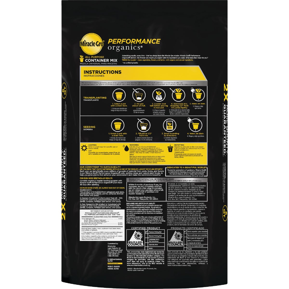 Miracle-Gro Performance Organics 6 Qt. All Purpose Container Mix Image 6