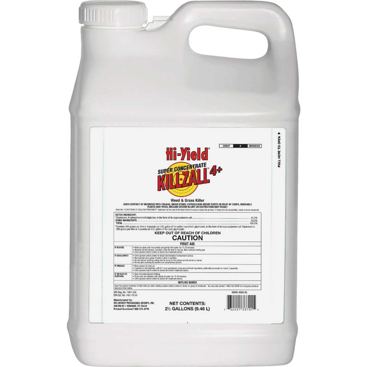 Hi-Yield Killzall 4+ 2-1/2 Gal. Super Concentrate Weed & Grass Killer Image 1