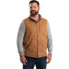 Berne Heartland Men's XL Brown Sherpa-Lined Washed Duck Vest Image 1