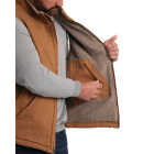 Berne Heartland Men's XL Brown Sherpa-Lined Washed Duck Vest Image 6