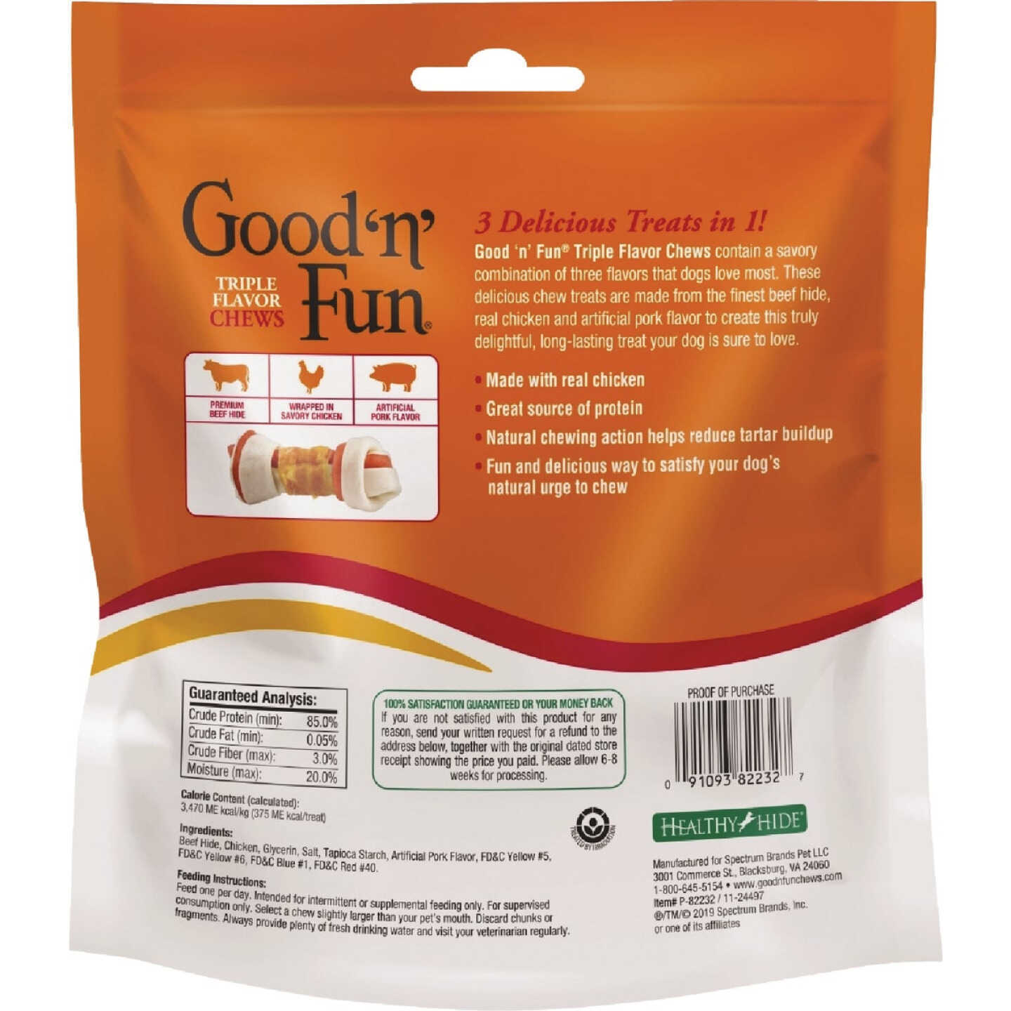 Good 'N' Fun 6 In. Triple Flavor Chew Bone (3-Pack) Image 2