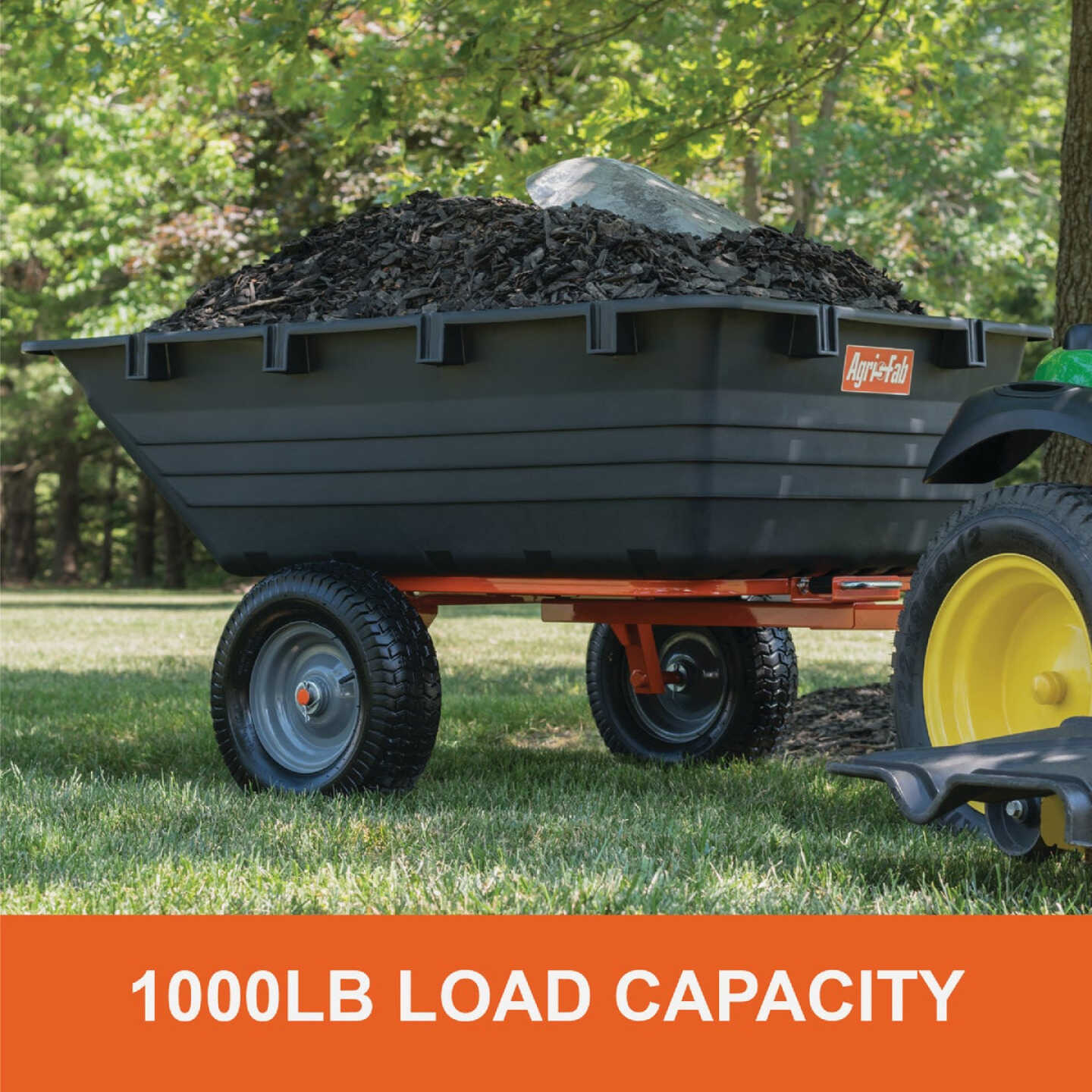 Agri-Fab 18 Cu ft. 1,000 Lb. Poly Swivel Steel Tow-Behind Dump Cart Image 4