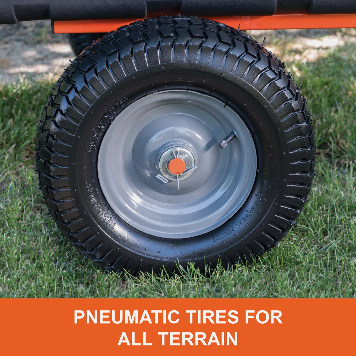 Agri-Fab 18 Cu ft. 1,000 Lb. Poly Swivel Steel Tow-Behind Dump Cart Image 6