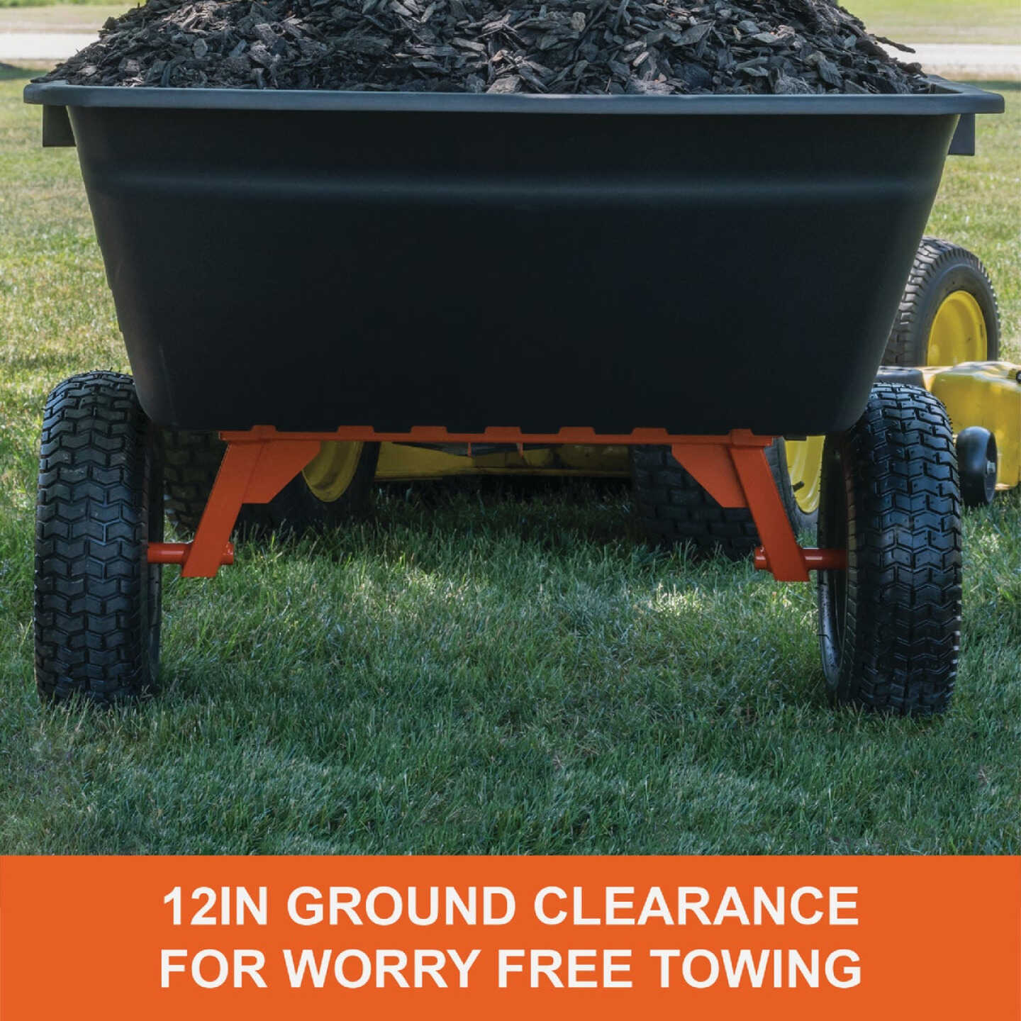 Agri-Fab 18 Cu ft. 1,000 Lb. Poly Swivel Steel Tow-Behind Dump Cart Image 2