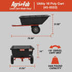 Agri-Fab 18 Cu ft. 1,000 Lb. Poly Swivel Steel Tow-Behind Dump Cart Image 7