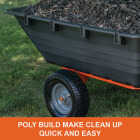 Agri-Fab 18 Cu ft. 1,000 Lb. Poly Swivel Steel Tow-Behind Dump Cart Image 5