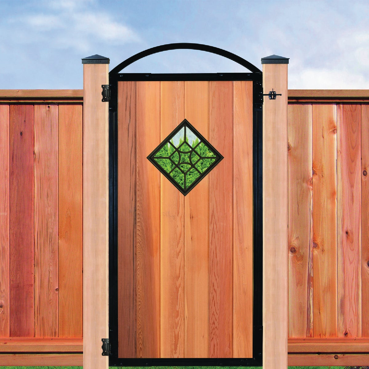 Nuvo Iron 15 In. Square/Diamond Cast Aluminum Gate Insert Image 2