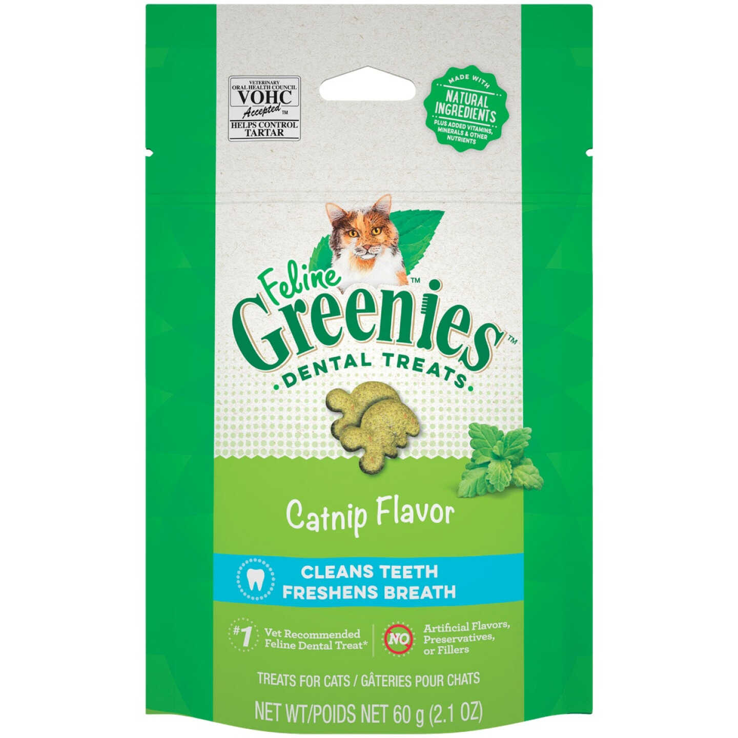 Greenies Catnip 2.1 Oz. Dental Cat Treats Image 1