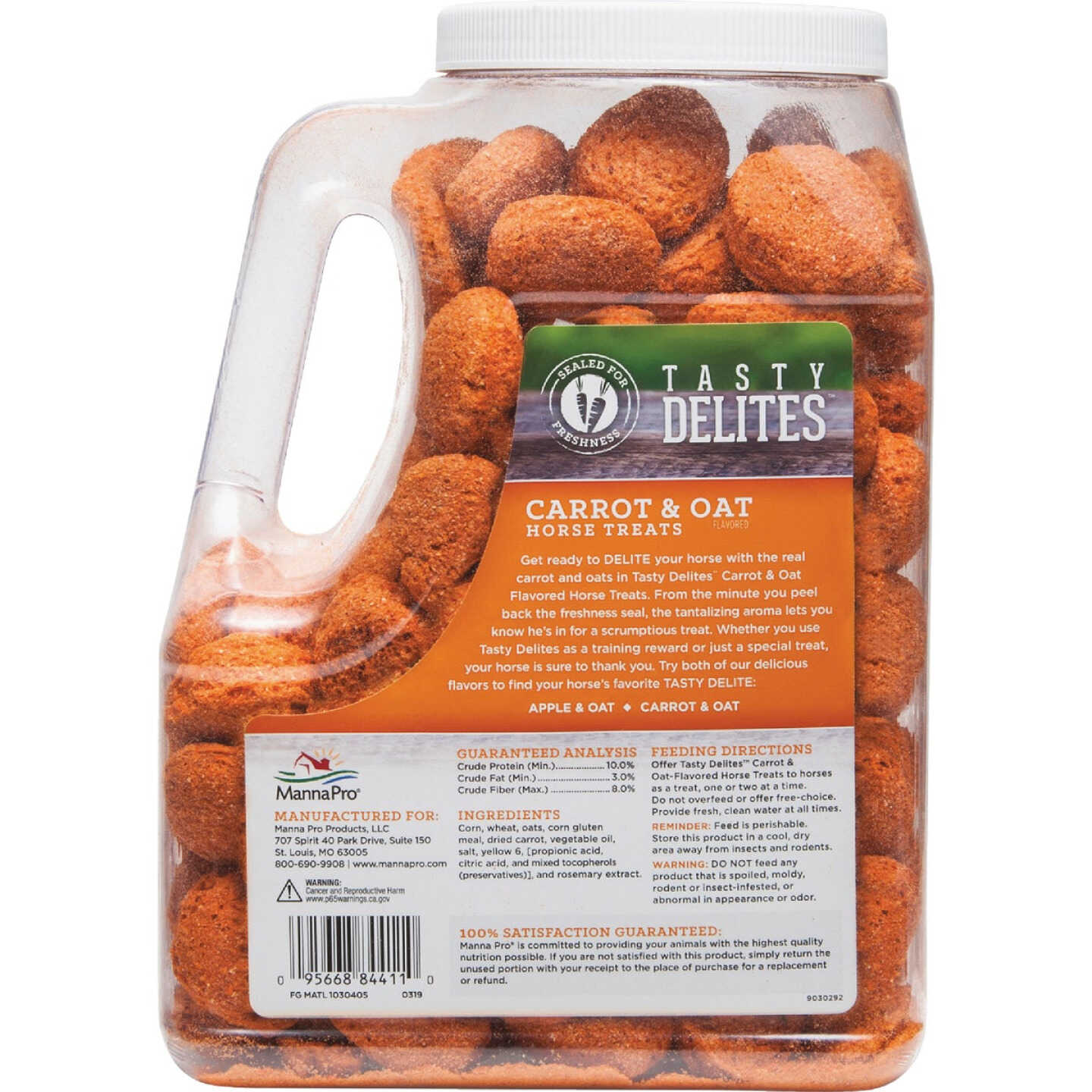 Manna Pro Tasty Delites 4 Lb. Carrot Flavored Horse Treat Image 2