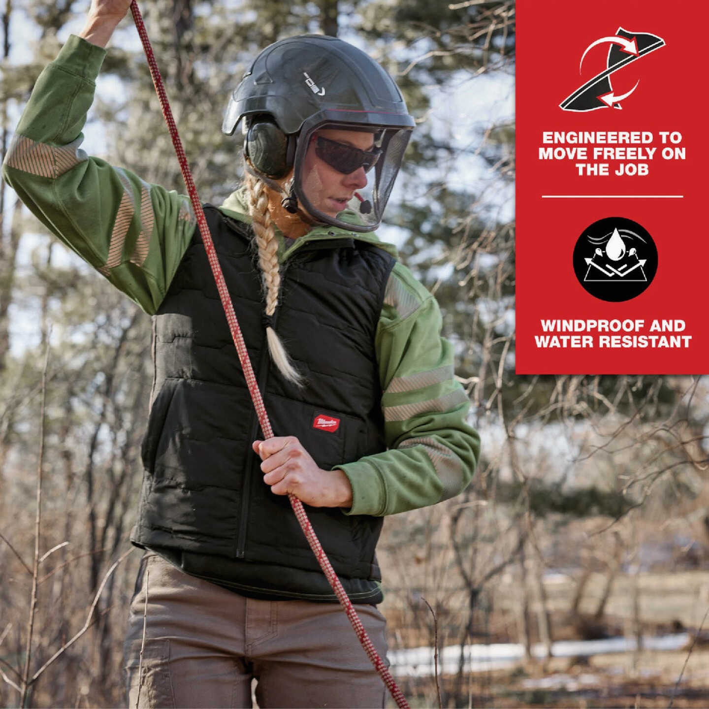 Milwaukee FREEFLEX Women's Small Black Lightweight Insulated Vest Image 4