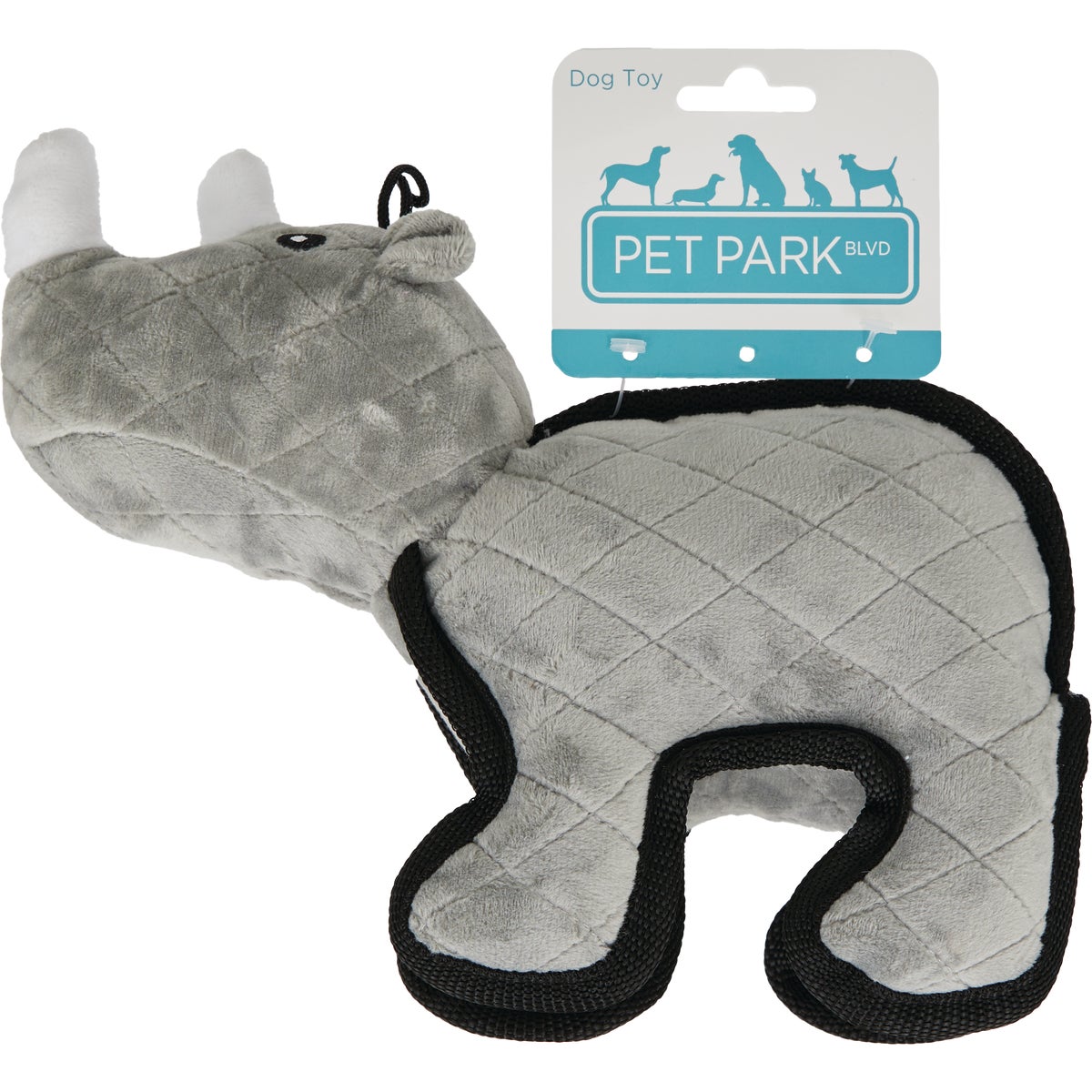 Boss Pet Pet Park Blvd Tuffimals Large Rhino Dog Toy Image 2